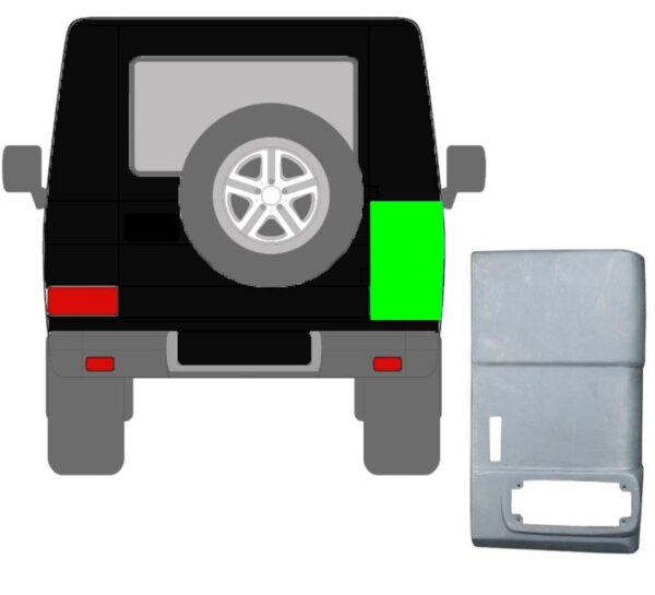 Eckteil für Mercedes G – Klasse W461 W463 1979 – 2021 hinten rechts