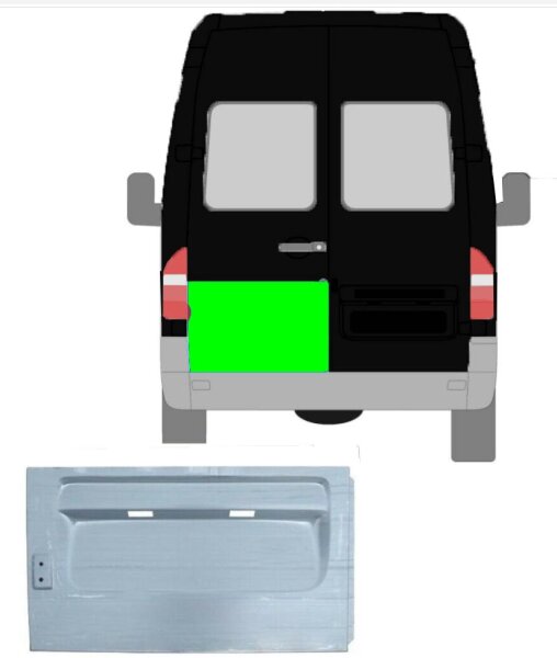 Hohe Türleiste für Mercedes Sprinter 1995 – 2006 hinten links