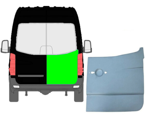 Hohe Türleiste für Mercedes Sprinter 2006 – 2021 hinten rechts