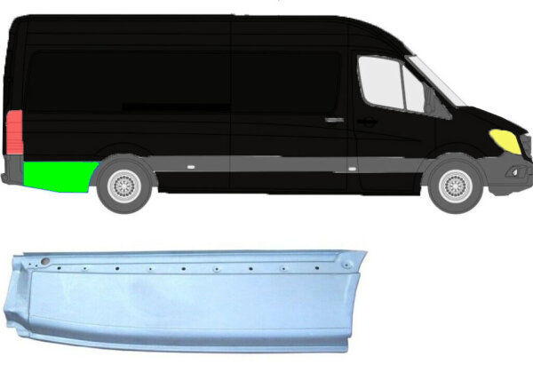 Kotflügel für Mercedes Sprinter extra langer Radstand 2006 – 2021 hinten rechts