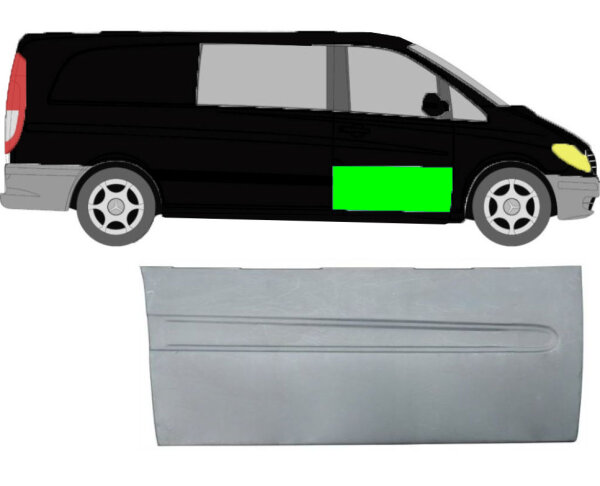 Türleiste außen für Mercedes Vito W639 2003 – 2014 vorne rechts