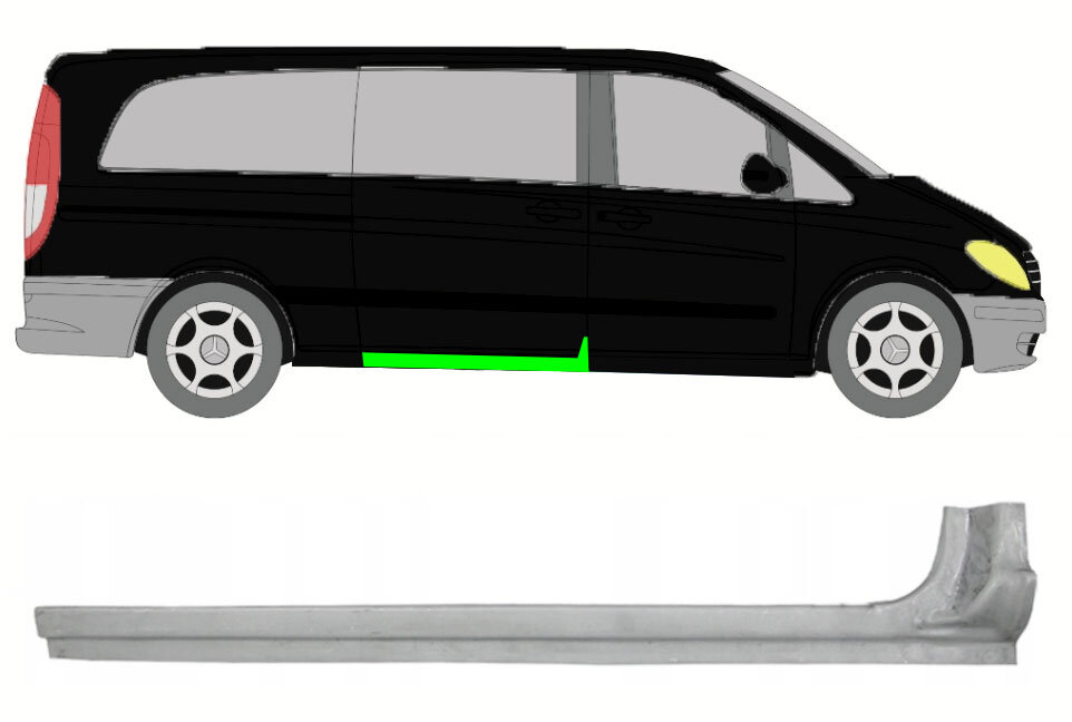 MERCEDES VITO W639 Zierleiste Schiebetür Links NEU NOS ORIGINAL