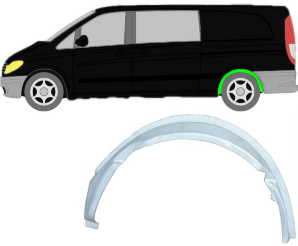 Radlauf innen für Mercedes Vito W639 2003 – 2014 hinten links