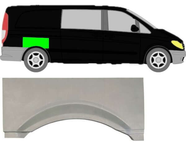 Kotflügel für Mercedes Vito W639 2003 – 2014 hinten rechts