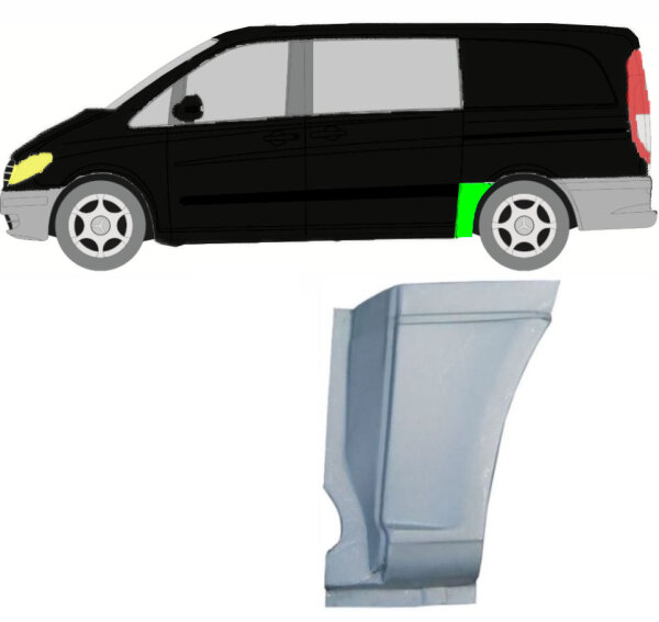 Kotflügel für Mercedes Vito W639 kurzer Radstand 2003 – 2014 hinten links