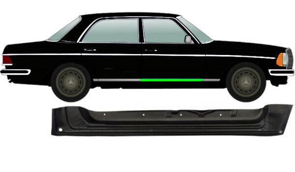 Türschweller innen für Mercedes W123 1975 – 1985 vorne rechts