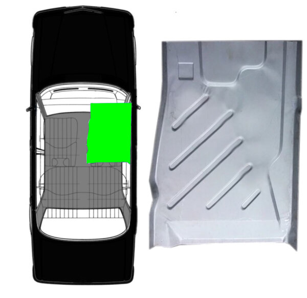 Unterboden für Mercedes W123 1975 – 1985 vorne rechts