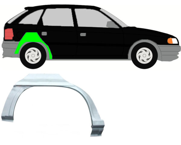 Radlauf für Opel Astra F 1991 – 2002 Fließheck rechts