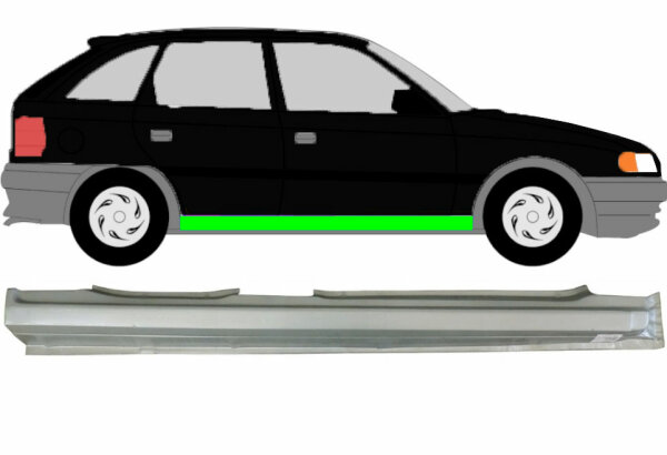 Schweller für Opel Astra F 1991 – 2002 5 Türer rechts