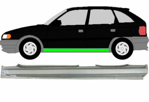 Schweller für Opel Astra F 1991 – 2002 5 Türer links