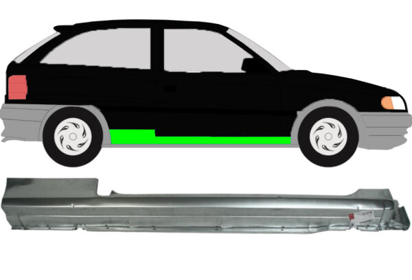 Schweller für Opel Astra F 1991 – 2002 3 Türer rechts