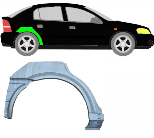 Radlauf für Opel Astra G 1998 – 2009 5 Türer rechts