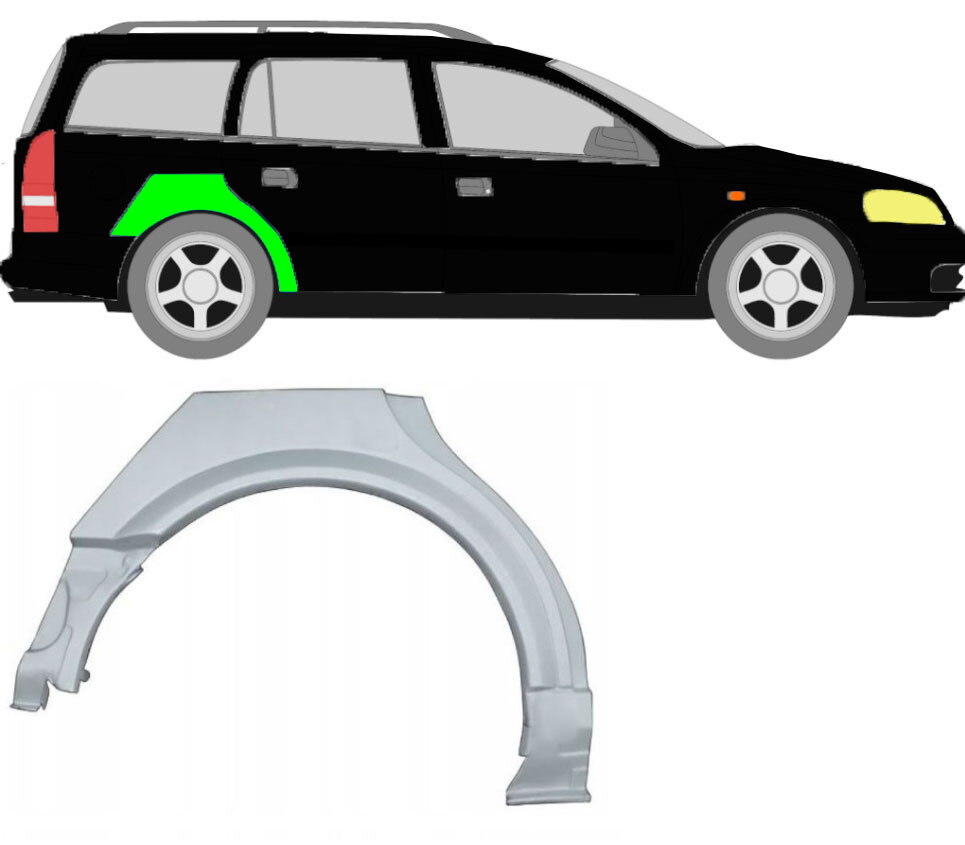 Radlauf Reparaturblech Rechts Für Opel Astra G CC 5-Tür 98-09