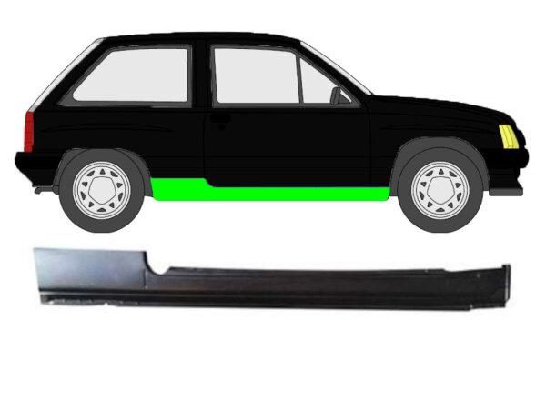 Vollschweller für Opel Corsa A 1982 – 1993 3 Türer rechts