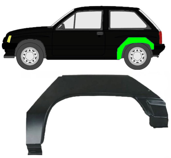 Radlauf für Opel Corsa A 1982 – 1993 3 Türer links