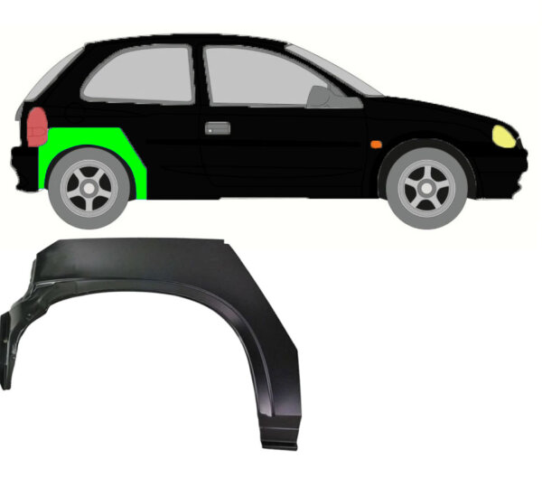 Radlauf für Opel Corsa B 1993 – 2001 3 Türer rechts