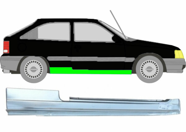Schweller für Opel Kadett E 3 Türer 1984 – 1993 rechts