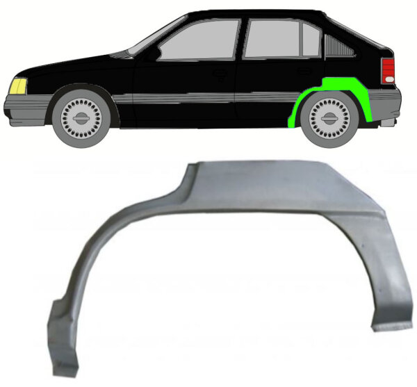 Radlauf für Opel Kadett E 5 Türer 1984 – 1993 links