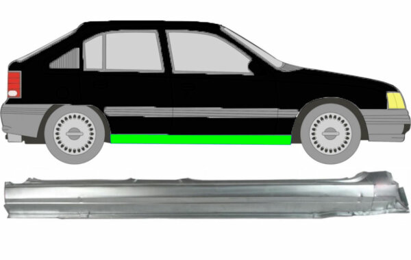 Schweller für Opel Kadett E 5 Türer 1984 – 1993 rechts