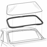 Heckscheibe Dichtung Fenster hinten Wetterdichtung Gummi für Mercedes W108