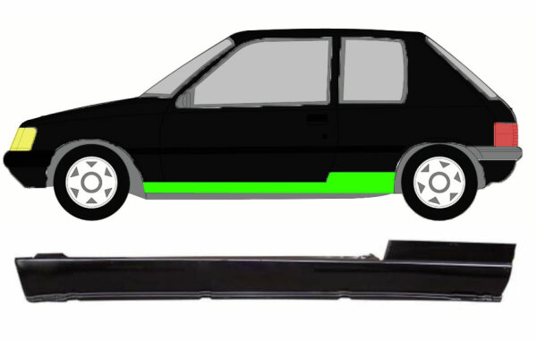 Schweller für Peugeot 205 1983 – 1998 3 Türer links