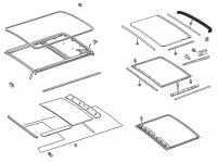 Schiebedach Dichtung Gummi hinten für Mercedes W116 280S 280SE 350SE 450SEL 6.9