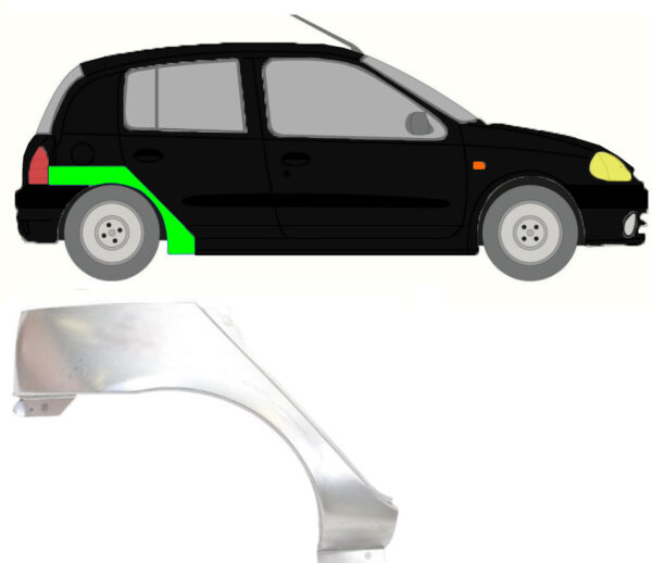 Radlauf für Renault Clio II 1998 – 2012 5 Türer rechts