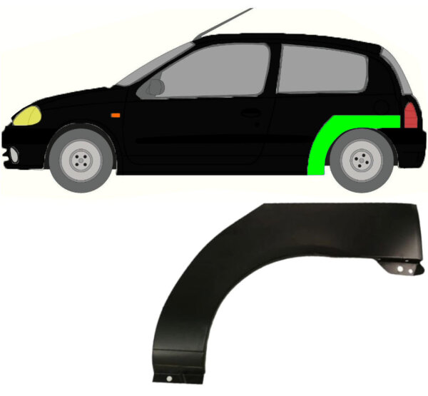 Radlauf für Renault Clio II 1998 – 2012 3 Türer links