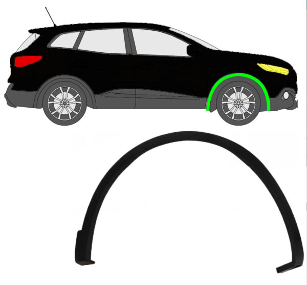 Radlaufverbreiterung für Renault Kadjar 2015 – 2021 vorne rechts