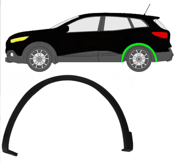 Radlaufverbreiterung für Renault Kadjar 2015 – 2021 hinten links