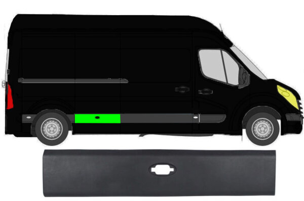 Seitenleiste für Renault Master langer Radstand 2010 – 2021 hinten rechts