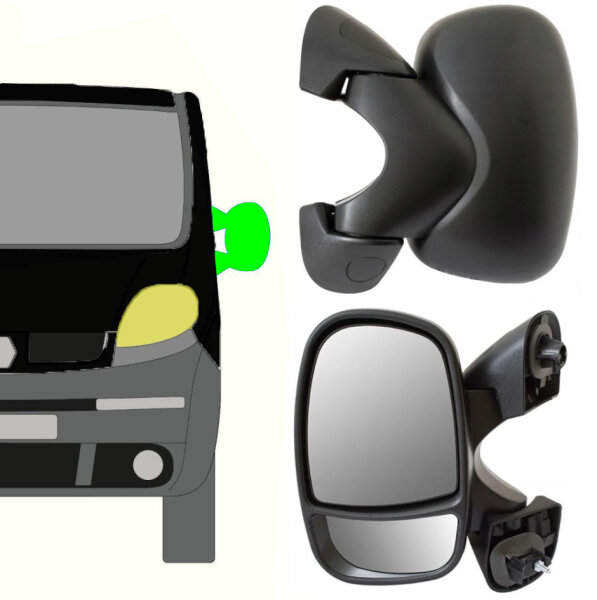 Außenspiegel manuell für Renault Trafic 2001 – 2014 rechts