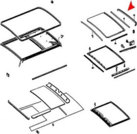 Schiebedach Dichtung Gummi hinten für Mercedes Benz W115 W114 /8