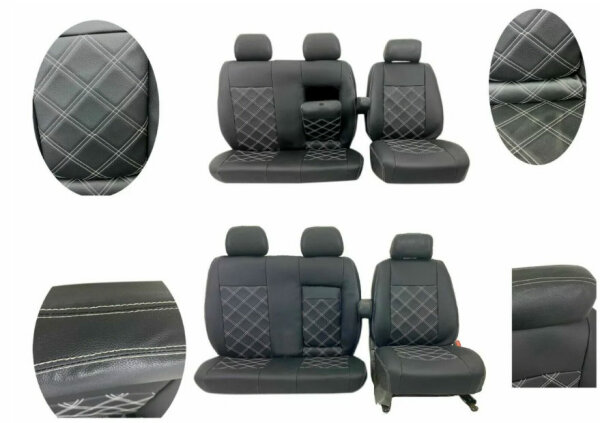 Maß Sitzbezüge für VOLKSWAGEN VW Crafter Fahrer mit Doppelsitzbank 902