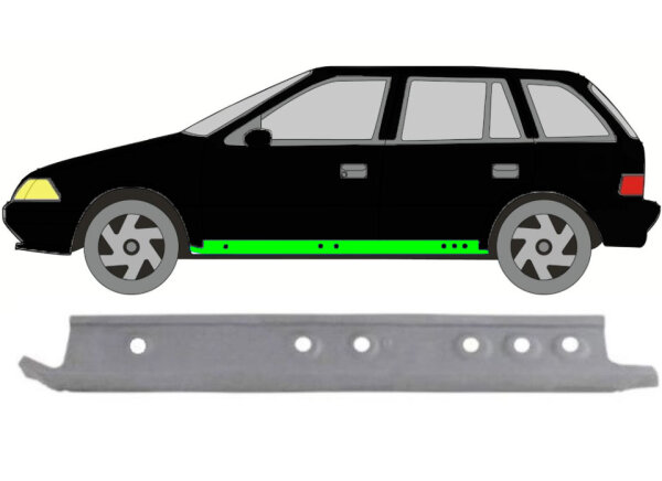 Schweller innen für Suzuki Swift 5 Türer 1988 – 2004 links