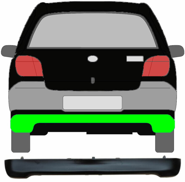 Stoßstange für Toyota Yaris 1999 – 2003 hinten