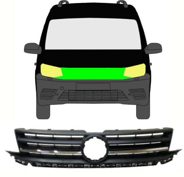 Kühlergrill für Volkswagen Caddy 2015 – 2020
