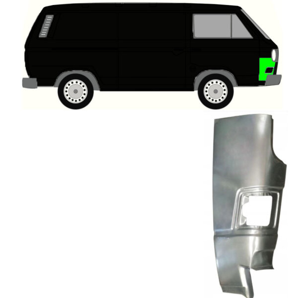 Stoßstangenecke für Volkswagen Transporter T3 1979 – 1992 vorne rechts