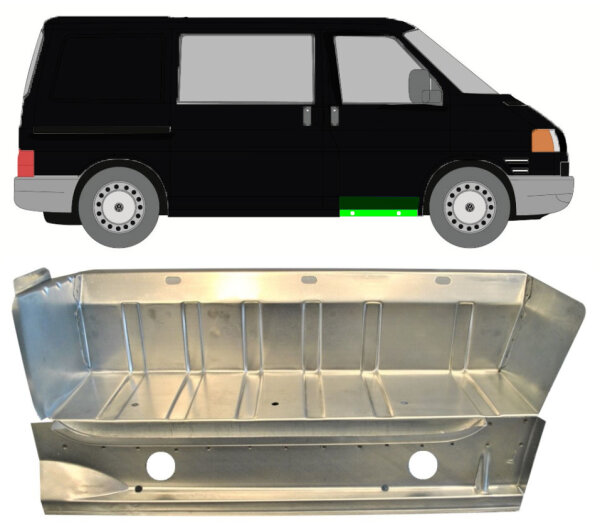 Einstiegsleiste mit Innenschweller für Volkswagen Transporter T4 1990 – 2003 vorne rechts