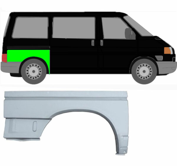 Kotflügel für Volkswagen Transporter T4 kurzer Radstand 1990 – 2003 hinten rechts