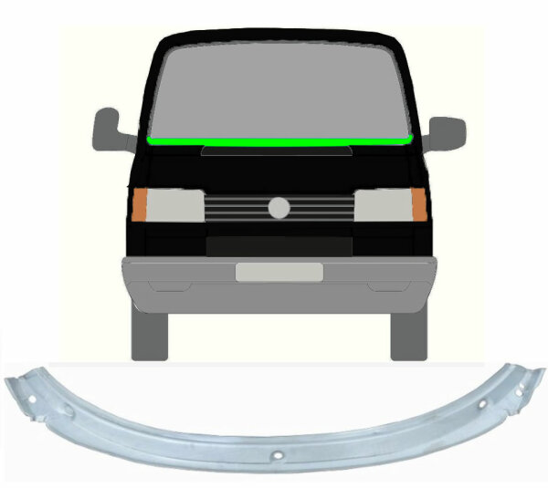 Frontleiste unter Windschutzscheibe für Transporter T4 1990 – 2003