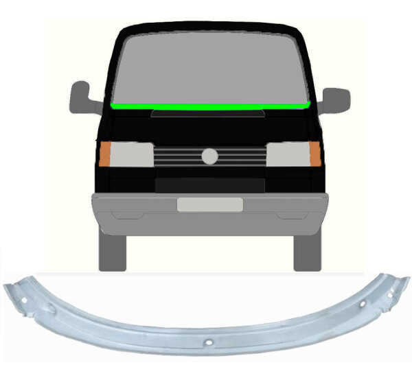 Frontleiste unter Windschutzscheibe für Transporter T4 1990 – 2003