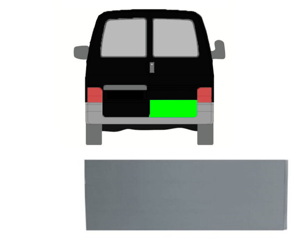 Türleiste außen für Volkswagen Transporter T4 1990 – 2003 hinten rechts