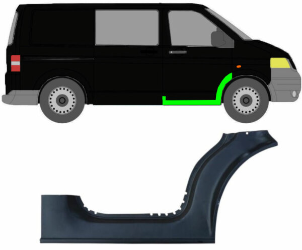 Türschweller 1/3 für Volkswagen Transporter T5 2003 – 2015 vorne rechts