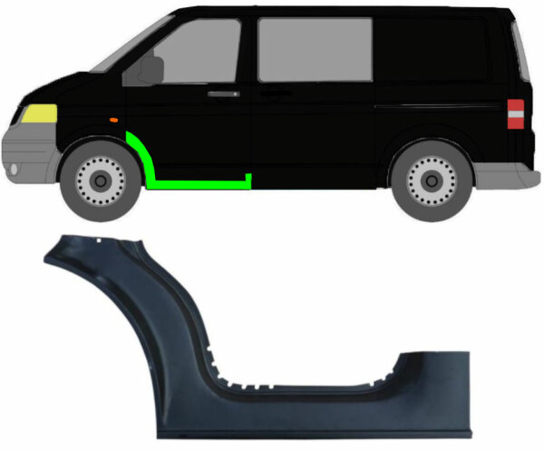 Türschweller 1/3 für Volkswagen Transporter T5 2003 – 2015 vorne links