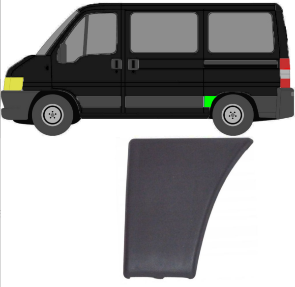 Kotlügel Seitenleiste für Peugeot Boxer kurzer Radstand 2002 - 2006 hinten links