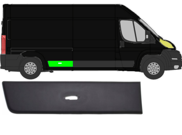 Seitenleiste mit Lampenloch für Peugeot Boxer 2006 - 2014 hinten rechts