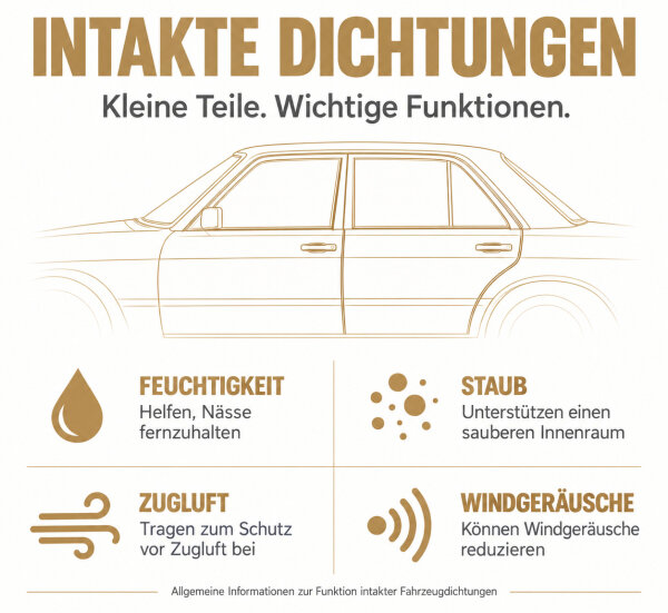 Dichtung für VW Käfer Fronthaube OE Qualität