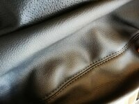 Bezug Rückenlehne Vordersitz für Mercedes W212 Fahrerseite schwarz Nähte schwarz