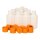Set 10 Stück - Leerflasche weiss mit Deckel orange, 30 ml